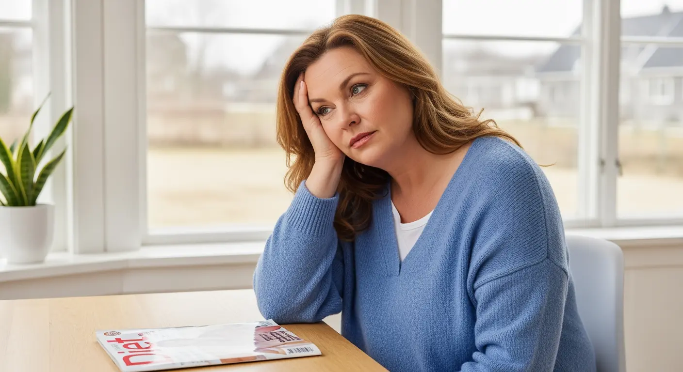 Verunsicherte Frau durch Chrash-Diäten