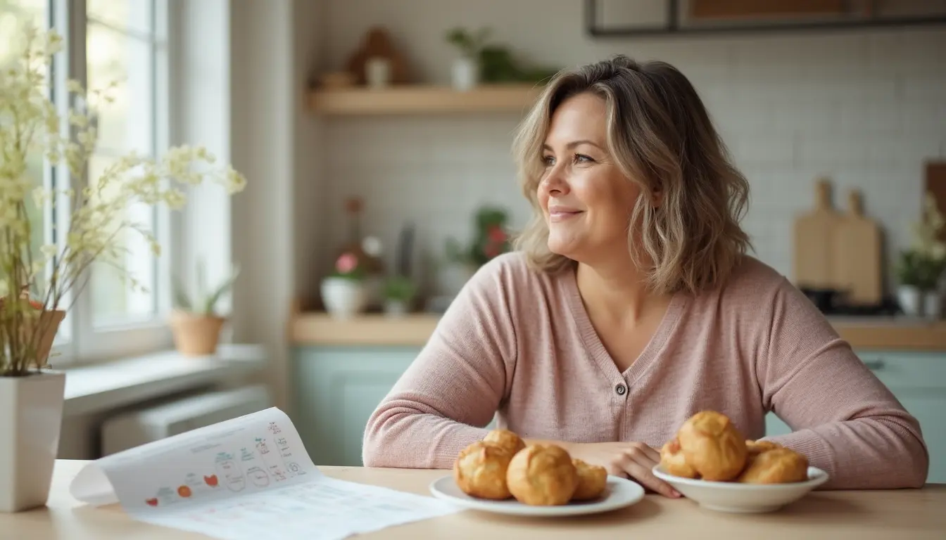 Frau hat Lösung mit emotionalem Essen umzugehen