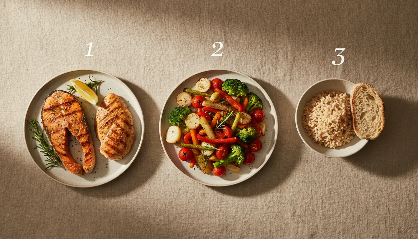 Essen in richtiger Reihenfolge